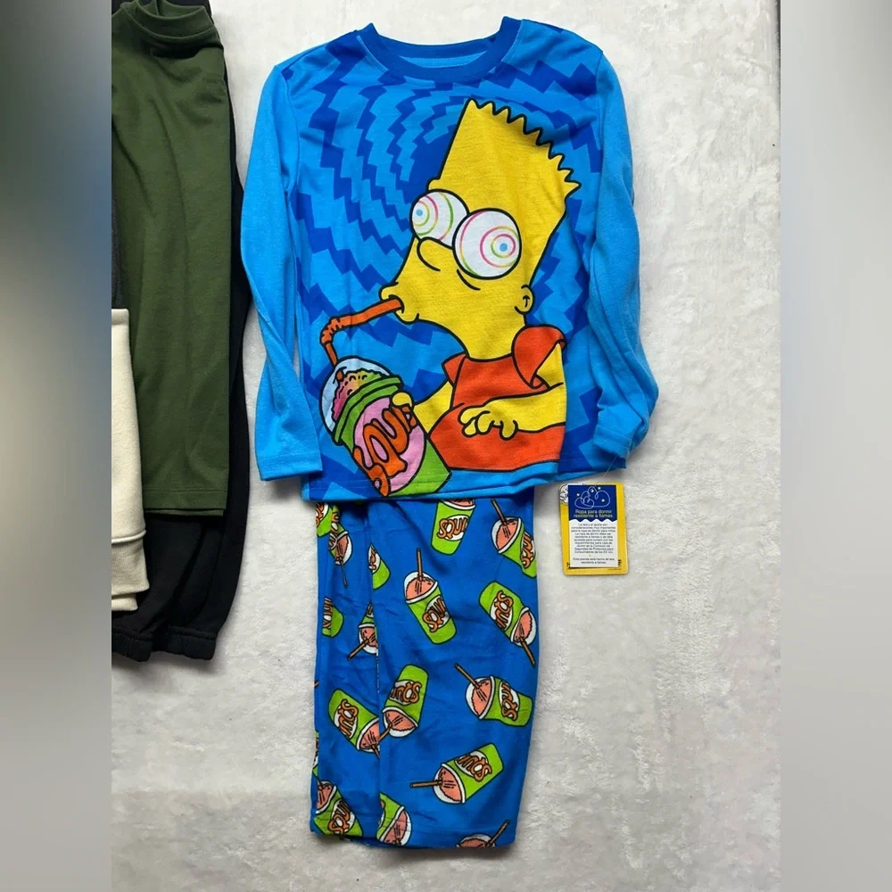 Boys Clothing Bundle Sonic Bart Simpson Fleece Pullover Outfit